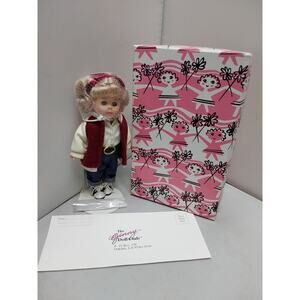 Vintage Ginny doll in School Girl outfit with stand mint Condition